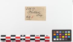 Etikett zu Bronzekahnfibel (NHMW-PRAE-023654)
